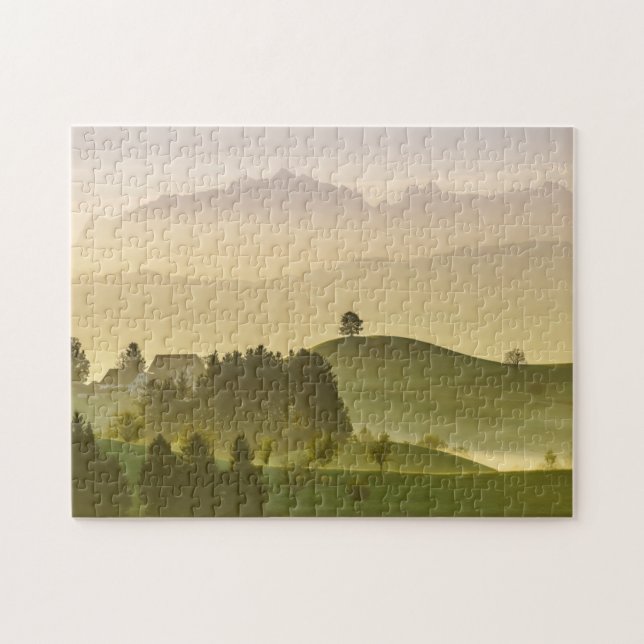 Idyllische Landschaft | die Schweiz, Säntis Puzzle (Horizontal)