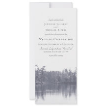 idyllische Seenlandschaft Blau-graue Hochzeit