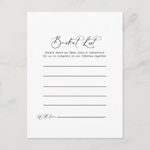 Idyllische Stylish Calligraphy Bucket List Cards Postkarte
