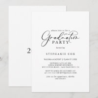 Idyllische Stylish Calligraphy Graduation Party