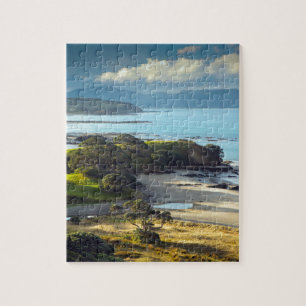 Idyllischer Strand und Küste in Neuseeland Puzzle