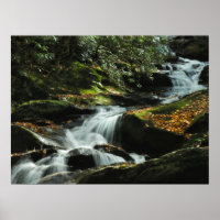 Idyllisches Wasserfall-Foto-Poster