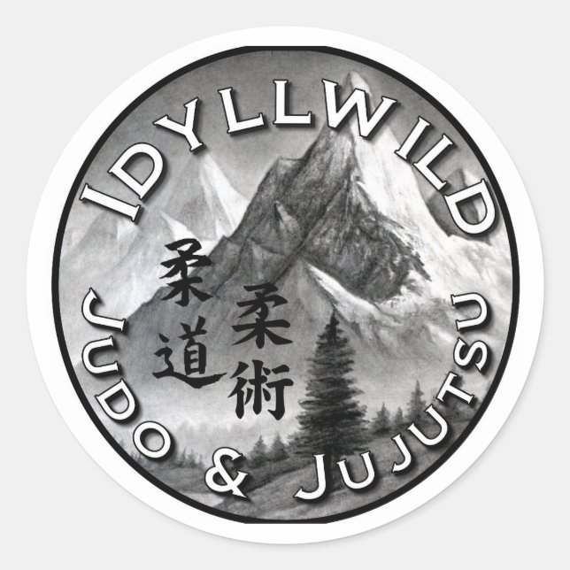 Idyllwild Judo und Jujutsu Round Sticker (Vorderseite)