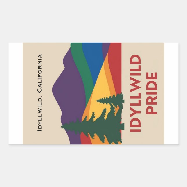 Idyllwild Pride Sticker-Set Rechteckiger Aufkleber (Vorderseite)