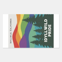 Idyllwild Pride Sticker-Set Rechteckiger Aufkleber