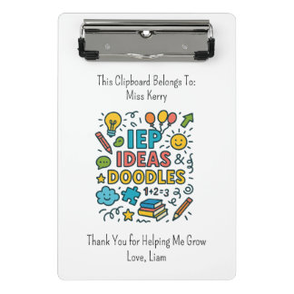 IEP Ideas, Doodles & Snacks | Inclusion Mini Klemmbrett