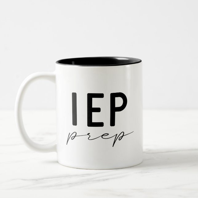 IEP-Vorbereitung Zweifarbige Tasse (Links)