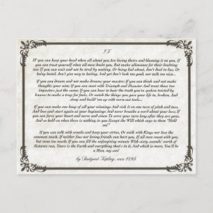 IF = ein Inspirierend Gedicht für junge Männer Postkarte