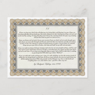 IF = ein Inspirierend Gedicht für junge Männer Postkarte