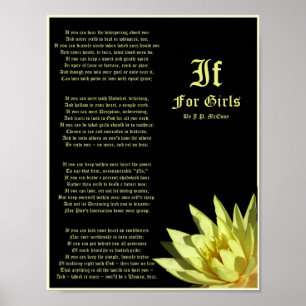 If For Girls Gedicht von J.P. McEvoy Print Poster