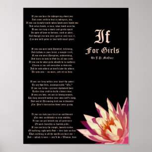 If For Girls Gedicht von J.P. McEvoy Print Poster