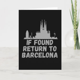  If Found Return To Barcelona- Spanish Catalan Karte
