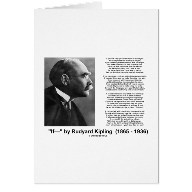 "If—" Gedicht von Rudyard Kipling (Vorne)