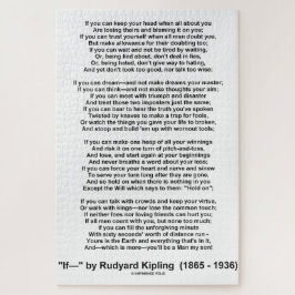If- Gedicht von Rudyard Kipling (kein Kipling-Bild Puzzle