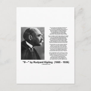 "If—" Gedicht von Rudyard Kipling Postkarte