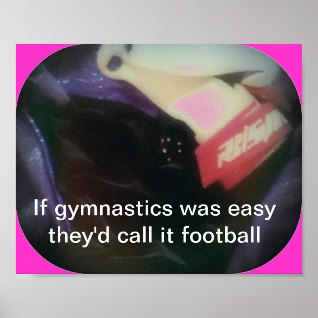 If gymnastics was easy poster (Vorne)