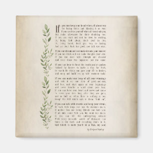 IF, Inspiriertes Gedicht von Rudyard Kipling Magnet