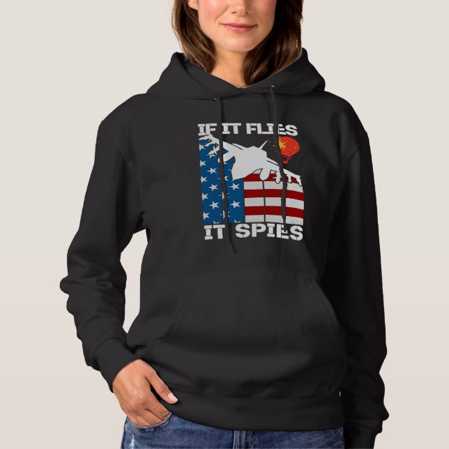 If It Flies It Spies Fighter Airplane Plane  Aircr Hoodie (Vorderseite)
