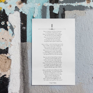 'If' Kipling Iconic Gedicht Poster