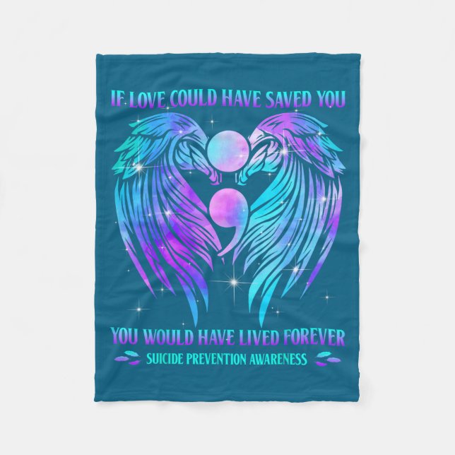 If Love Could Have Saved You Suicide Prevention Aw Fleecedecke (Vorderseite)