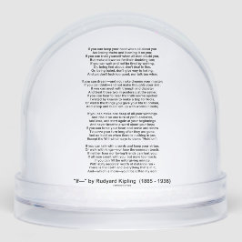 If- Poem by Rudyard Kipling (No Kipling Picture) Schneekugeln