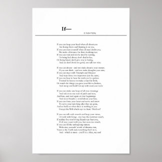 If— von Rudyard Kipling Poster