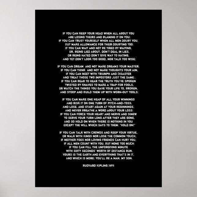 If you can keep your head when all about you... poster (Vorne)