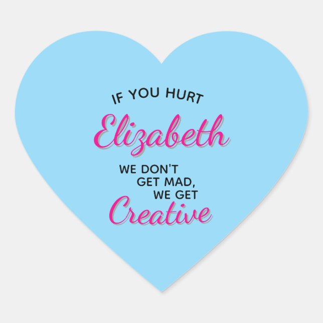 If You Hurt We Get Creative Herz-Aufkleber (Vorderseite)