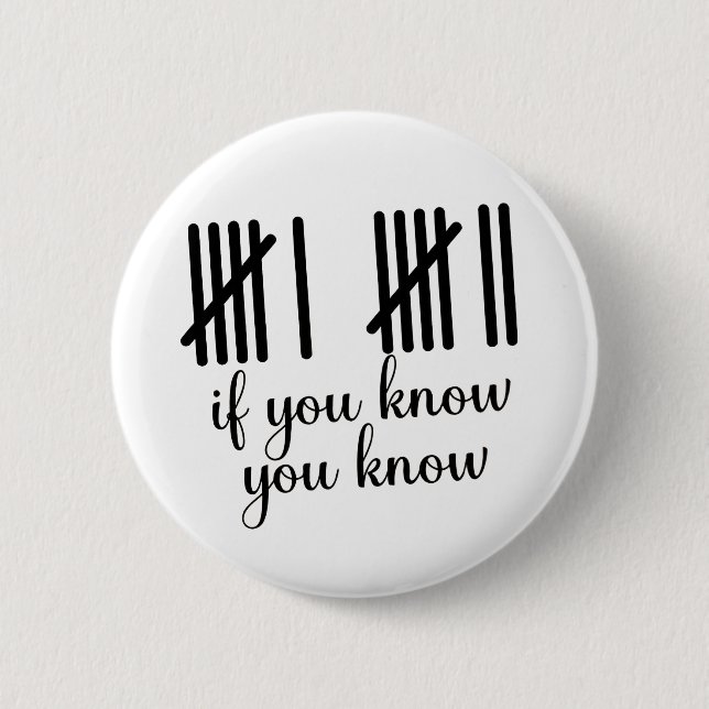 If You Know You Know Six Seven 6 7 Math  Button (Vorderseite)