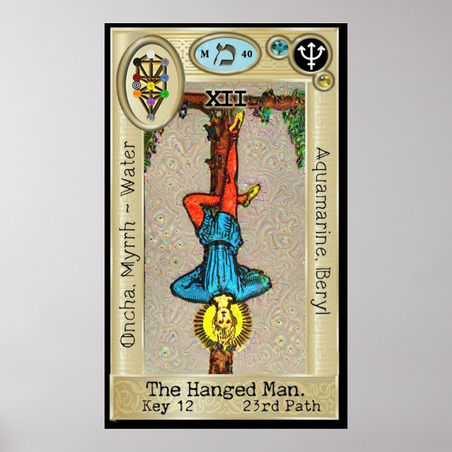 Ifdawn Deepdream Tarot Key 12 ~ Hanged Man Poster (Vorne)