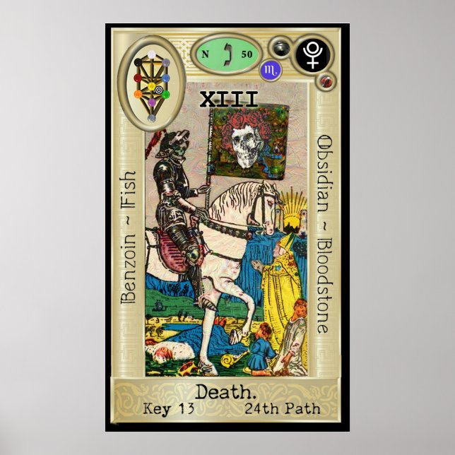 Ifdawn Deepdream Tarot Key 13 ~ Tod Poster (Vorne)