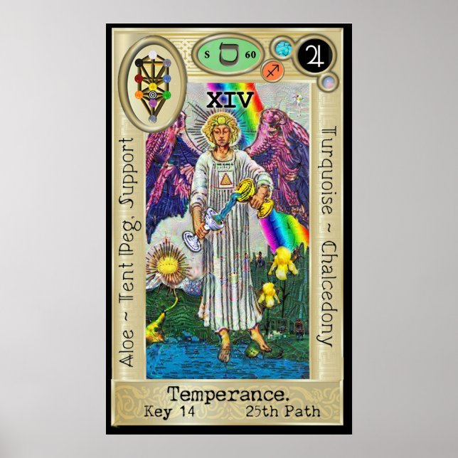 Ifdawn Deepdream Tarot Key 14 ~ Temperance Poster (Vorne)