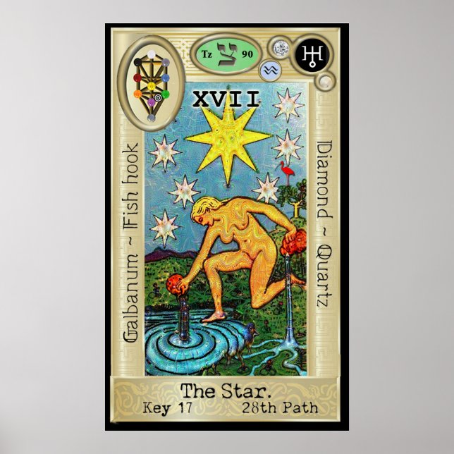 Ifdawn Deepdream Tarot Key 17 ~ The Star Poster (Vorne)