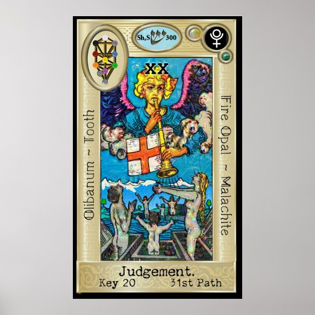 Ifdawn Deepdream Tarot Key 20 ~ Urteil Poster (Vorne)
