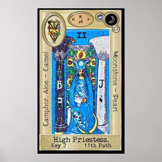 Ifdawn Deepdream Tarot Key 2 ~ The High Priestes Poster (Vorne)