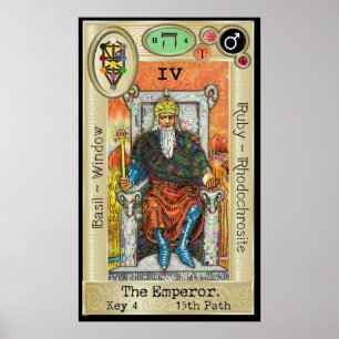 Ifdawn Deepdream Tarot Key 4 ~ Der Kaiser Poster