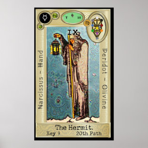 Ifdawn Deepdream Tarot Key 9 ~ The Hermit Poster