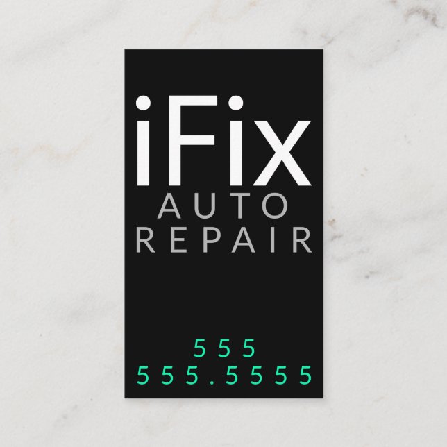 iFix. AUTO Reparatur COMPUTER Reparatur Visitenkarte (Vorderseite)