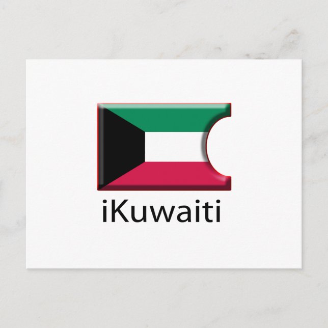 iFlag Kuwait Postkarte (Vorderseite)