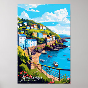 Ifracombe England Vintage Reise Illustration Poster