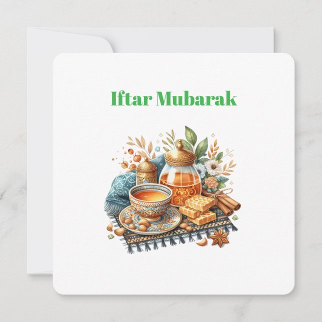 Iftar-Abend-Einladungen Feiertagskarte (Vorderseite)