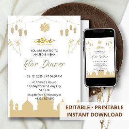 Iftar Abendessen Einladung Rmadan mit Lentern