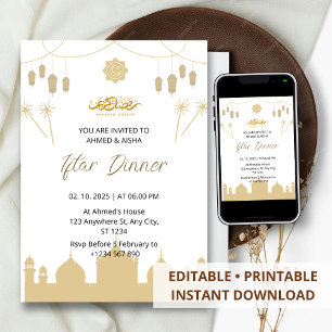 Iftar Abendessen Einladung Rmadan mit Lentern