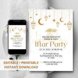 Iftar Dinner Einladung Rmadan Lentern und Moschee