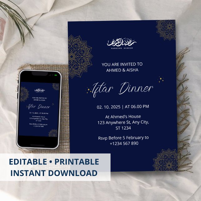 Iftar Dinner Einladung Rmadan Marine (Von Creator hochgeladen)