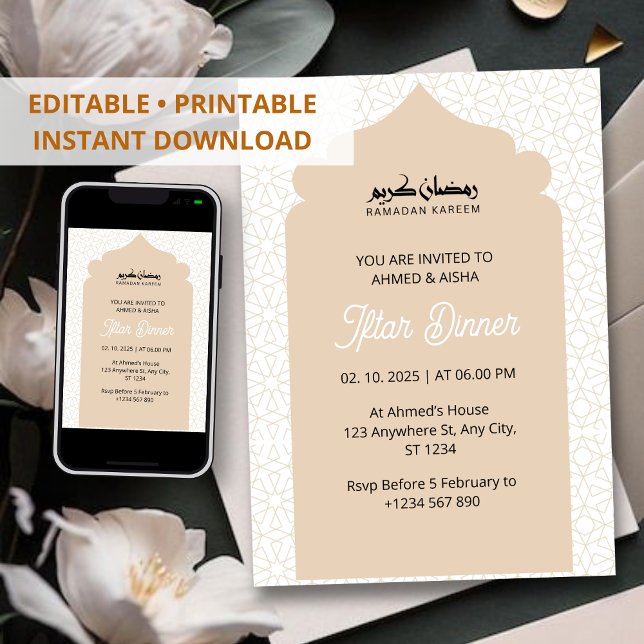 Iftar Dinner Einladung Rmadan Moschee (Von Creator hochgeladen)