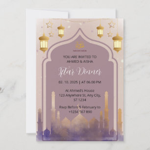 Iftar Dinner Einladung Rmadan Wasserfarbenmoschee