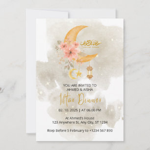 Iftar Dinner Einladung Rmadan Weißes Wasser Farbe