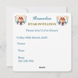 Iftar Dinner Invitations Feiertagskarte