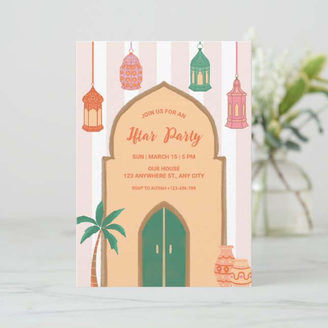Iftar Invitation | Arabian Night Einladung (Stehend Vorderseite)